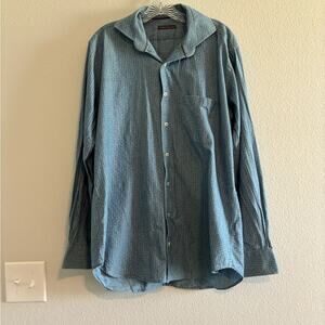 Peter Millar Blue Button Down Dress Shirt size large